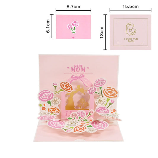 Bloomfold™ – 3D Pop-Up Mother's Day Card with Hidden Note Slot & Luxury Envelope + 1+1 FREE