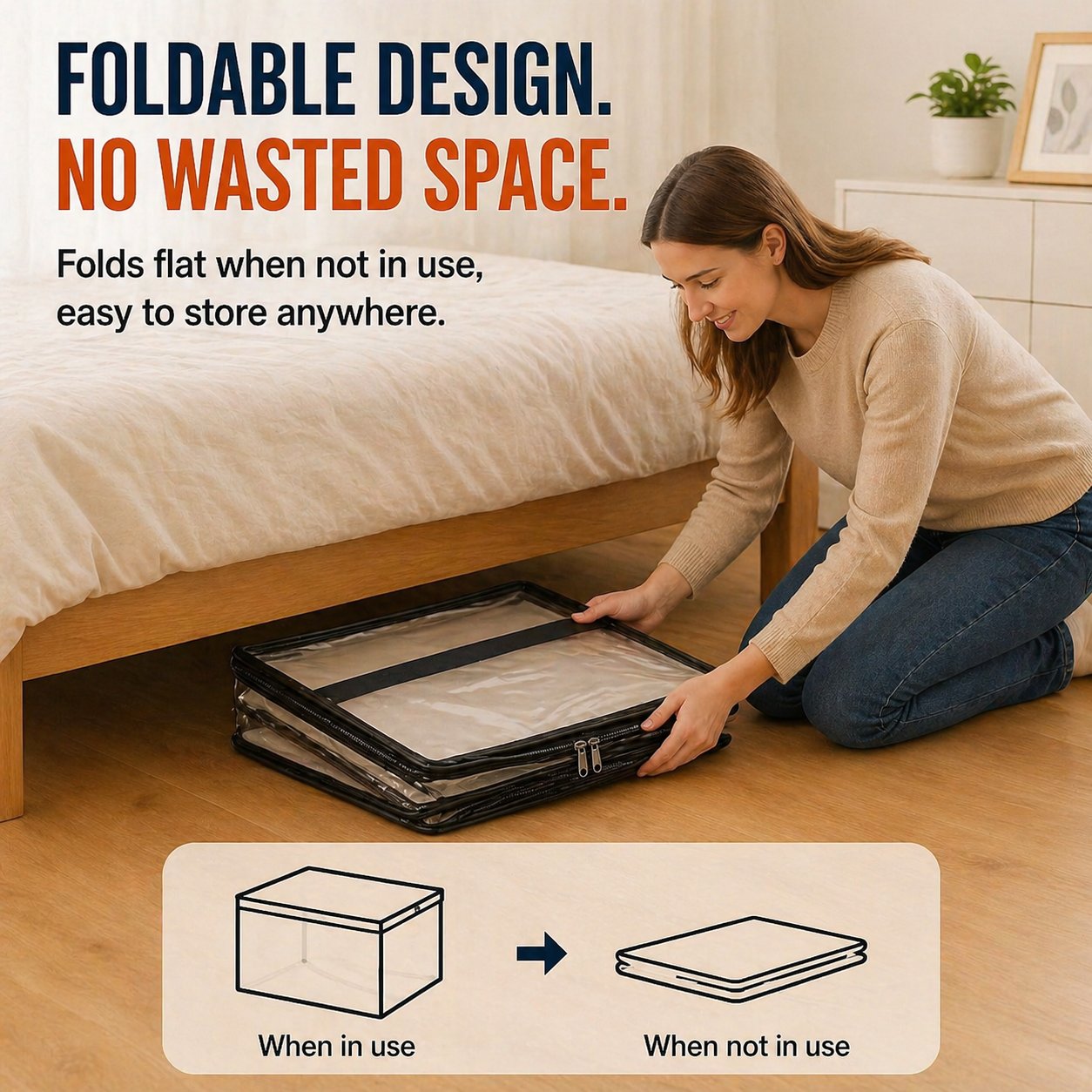 ClearNest™ – Heavy-Duty Clear Stackable Storage Bag for Clothes & Moving + 50% OFF