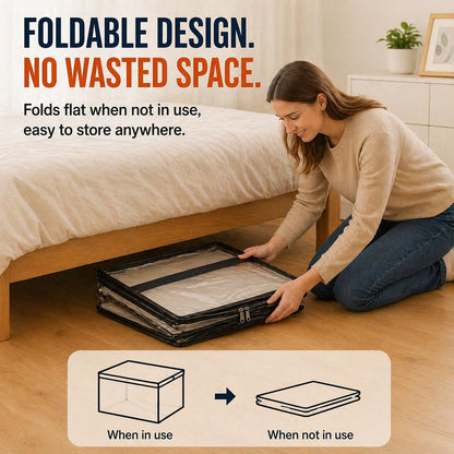ClearNest™ – Heavy-Duty Clear Stackable Storage Bag for Clothes & Moving + 50% OFF