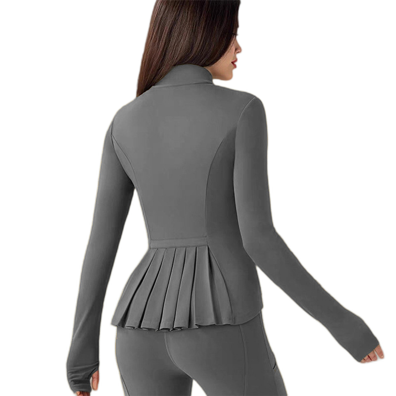 The FlexSculpt Workout Jacket - Lightweight Pleats for a Sculpted Fit + 50% OFF