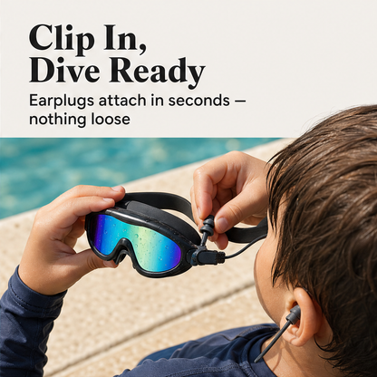 Otterly – Anti-Fog Kids Swim Goggles Set with Built-In Ear Plugs & UV Lenses + 50% OFF