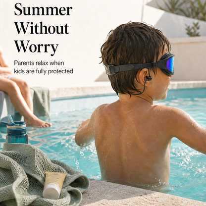 Otterly – Anti-Fog Kids Swim Goggles Set with Built-In Ear Plugs & UV Lenses + 50% OFF