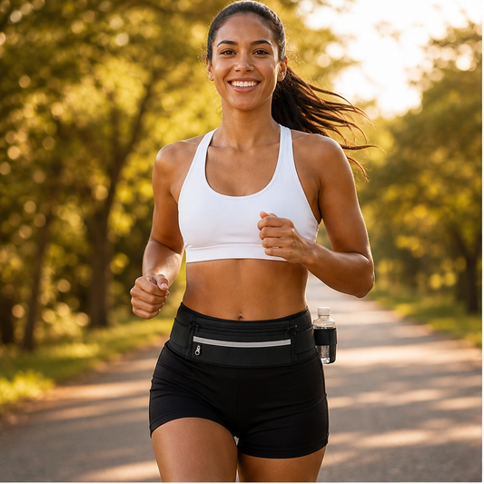 Strideon – Waterproof Running Belt with Phone & Bottle Pockets + Buy 1 Get 1 FREE