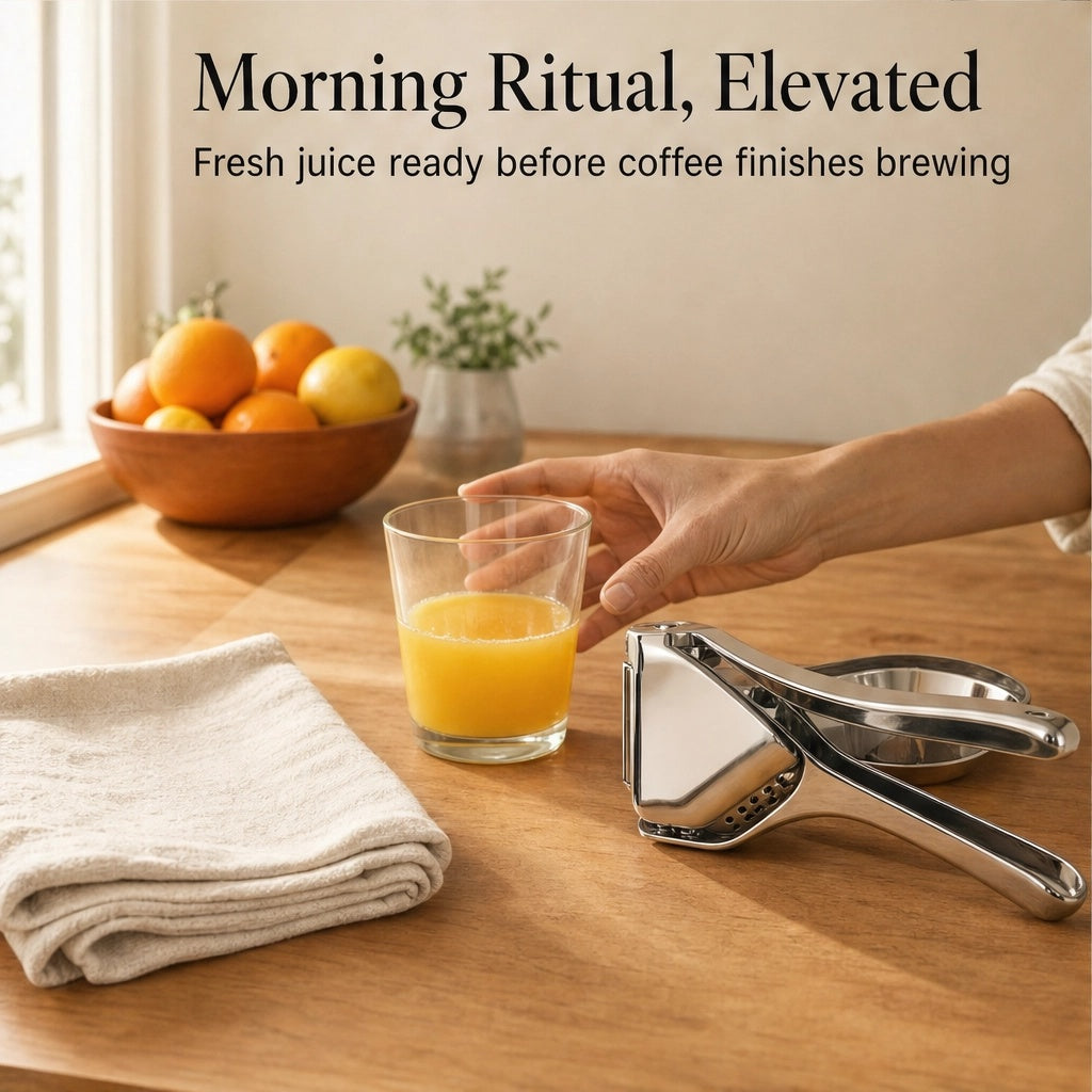 Zestwell™ – Stainless Steel Hand Press Citrus Squeezer for Lemons, Limes & Oranges + 50% OFF
