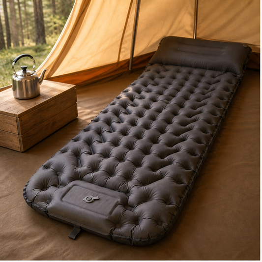 Lofthaven – Self-Inflating 10cm Camping Mat with Built-In Pillow & Foot Pump + 50% OFF