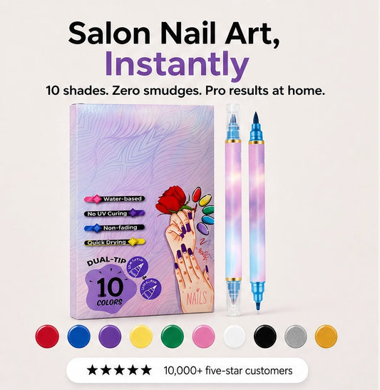 Tipsette – 10-Colour Dual-Tip Nail Art Pens +BUY 1 GET 1 FREE