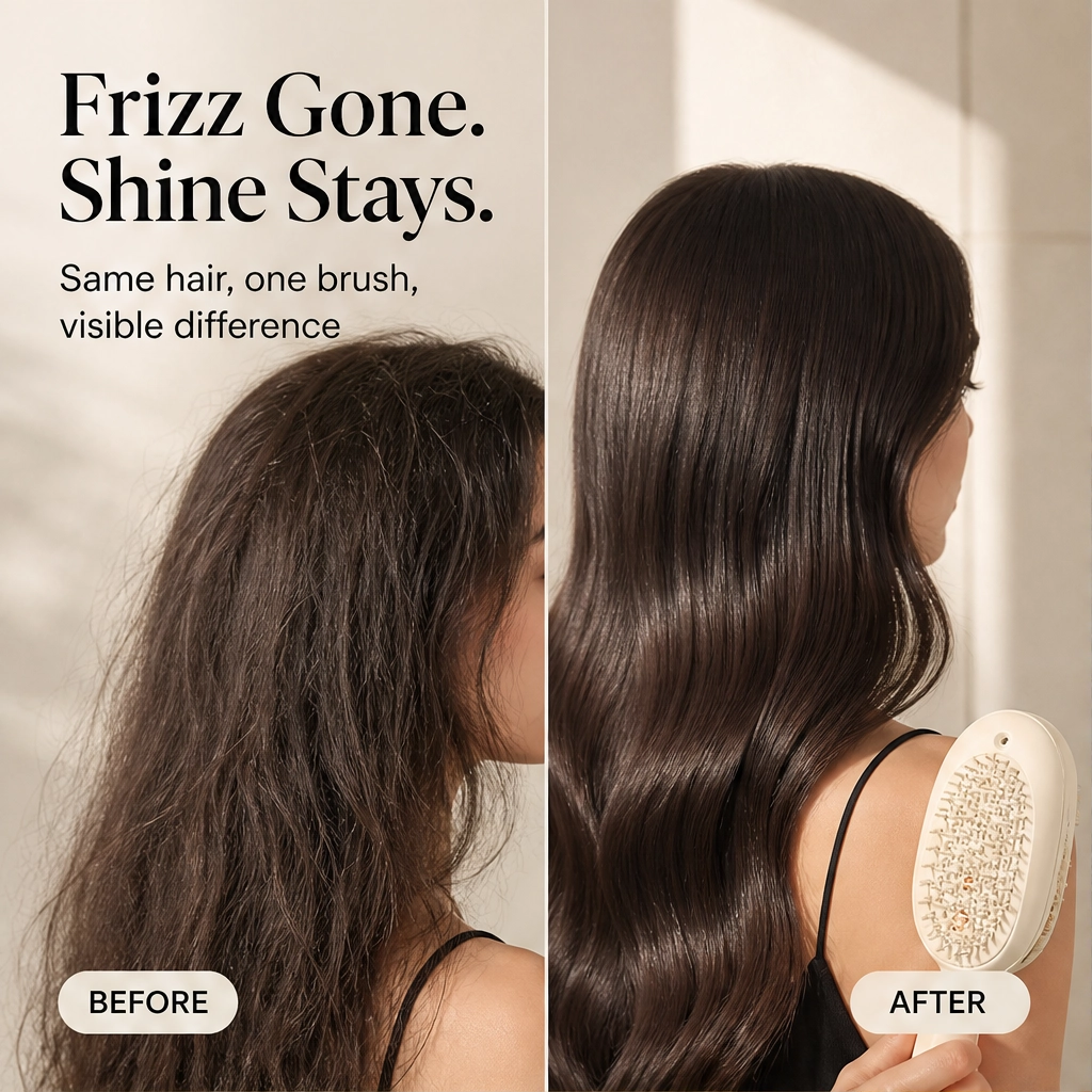 Glissette™ – 2-in-1 Misting Detangle & Massage Hair Brush + 50% OFF