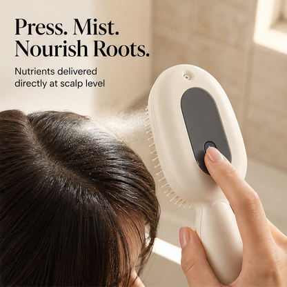 Glissette™ – 2-in-1 Misting Detangle & Massage Hair Brush + 50% OFF
