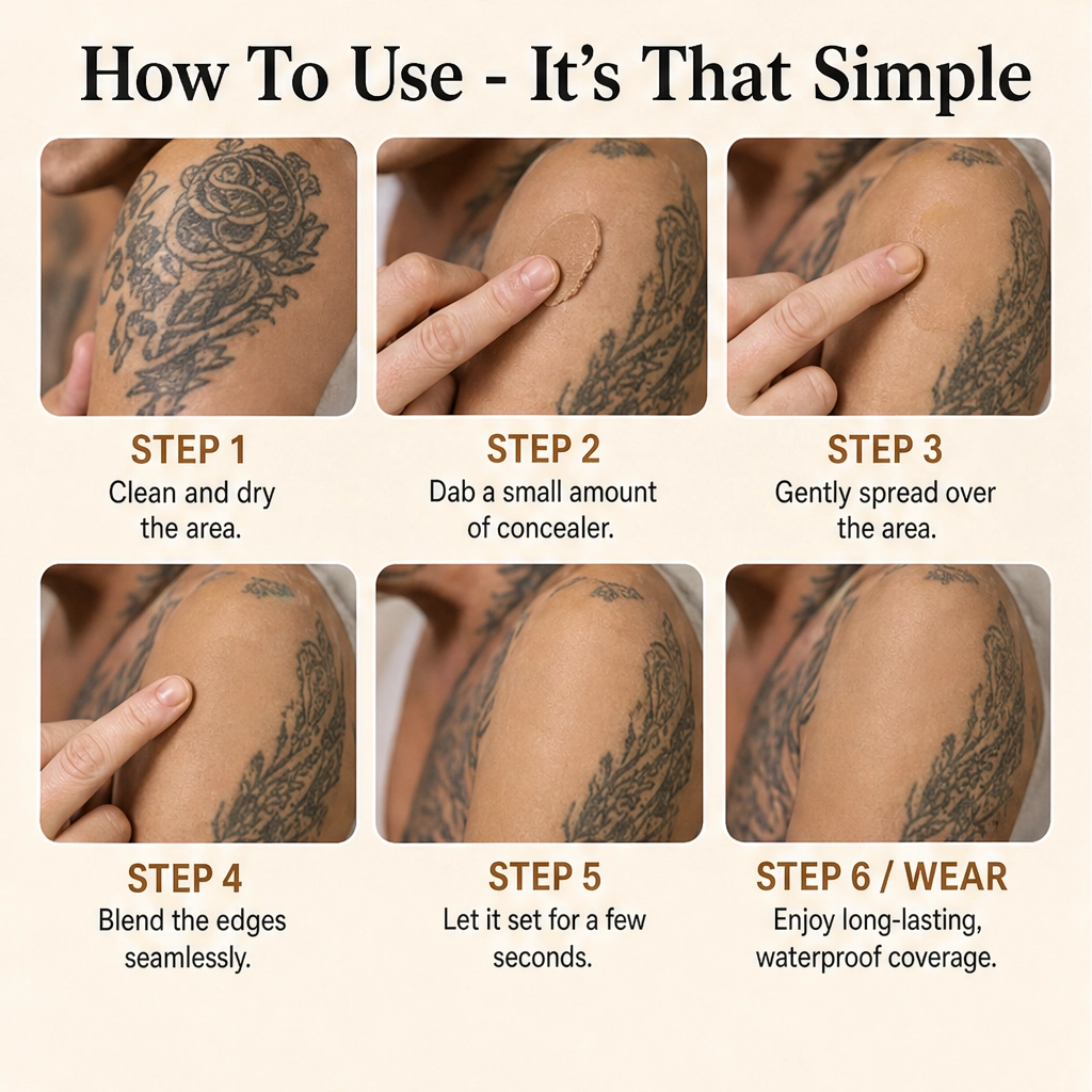 Veilura – Dual-Shade Custom-Match Waterproof Scar & Tattoo Concealer + BUY 1 PICK 1