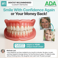 The InstaSmile Custom Dentures - Smile With Confidence Again + ENDS TODAY + 50% OFF