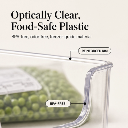 Clearnook™ – Crystal-Clear Stackable Freezer & Fridge Storage Bins with Handles + 50% OFF