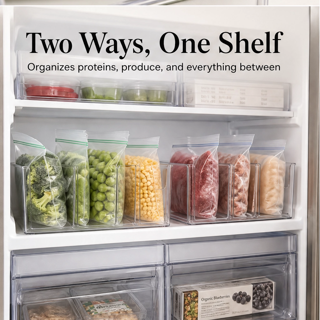 Clearnook™ – Crystal-Clear Stackable Freezer & Fridge Storage Bins with Handles + 50% OFF
