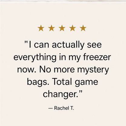 Clearnook™ – Crystal-Clear Stackable Freezer & Fridge Storage Bins with Handles + 50% OFF