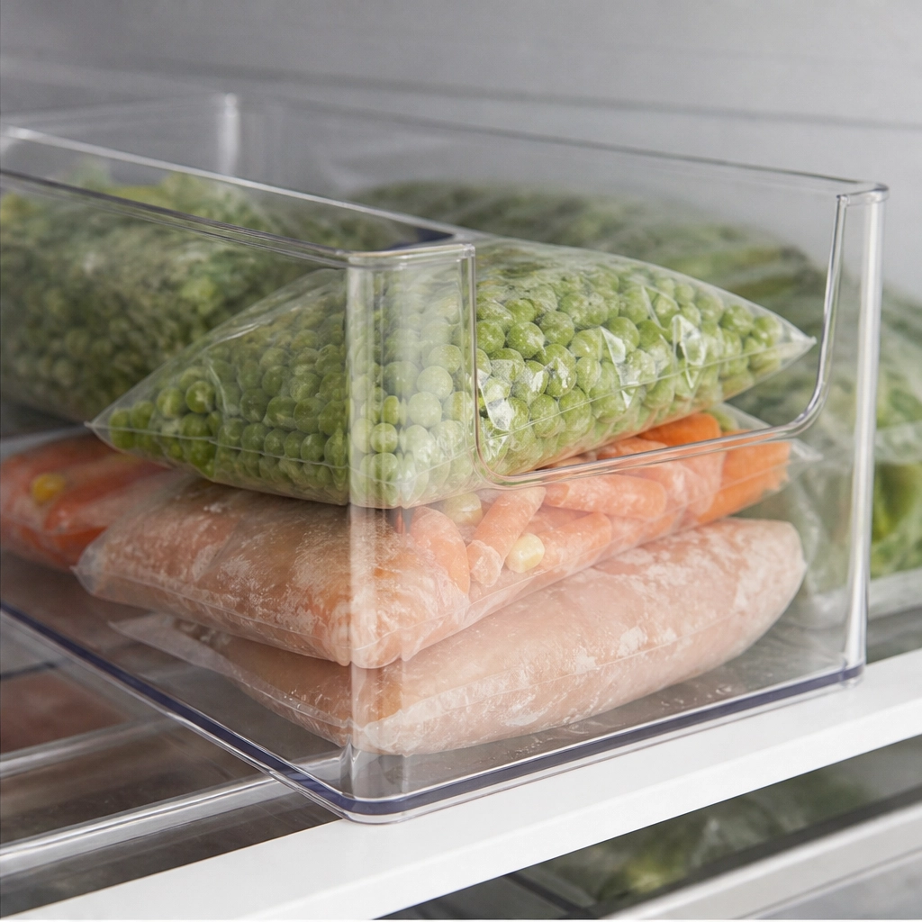 Clearnook™ – Crystal-Clear Stackable Freezer & Fridge Storage Bins with Handles + 50% OFF