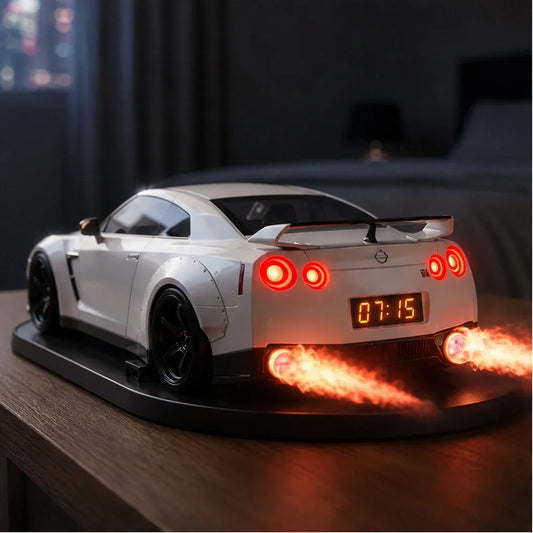 Chicane – Hypercar Alarm Clock with Engine Sound, LED Display & Exhaust Vapor Effect + 50% OFF