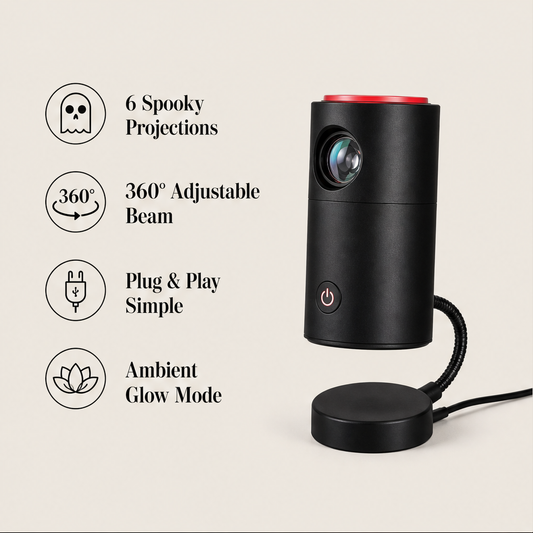Hauntwick – 6-Disc HD Halloween Projector with Adjustable Gooseneck + 50% OFF features