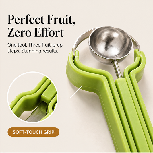 Fernscoop – 3-in-1 Stainless Steel Melon Baller & Carving Tool + 50% OFF features