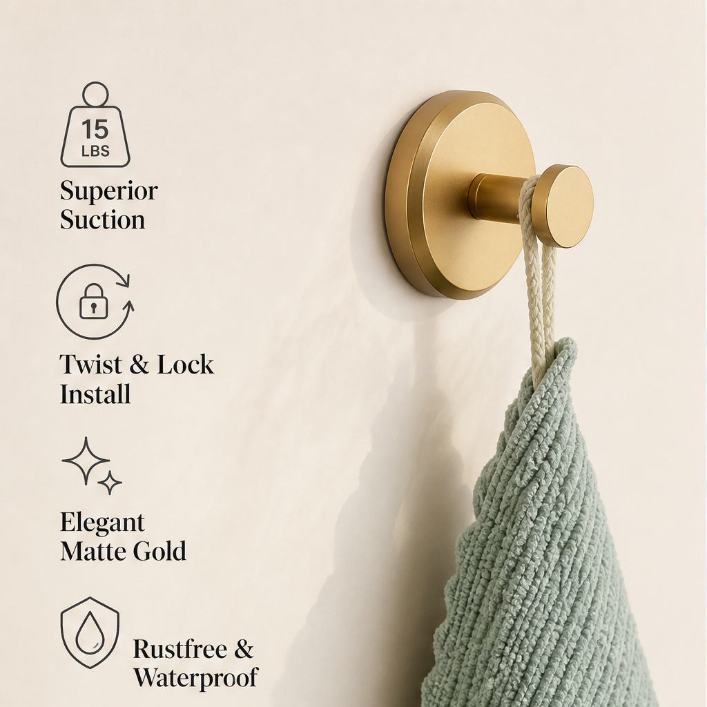 Twistloc – No-Drill Waterproof Suction Hooks, Holds 15 lbs + 50% OFF features
