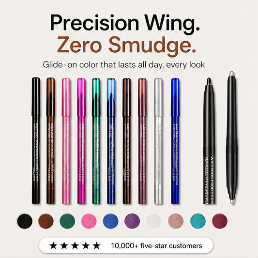Glowliné – Dual-Ended Waterproof Gel Eyeliner & Pearl Highlighter Pen + BUY 1 + PICK 1 FREE COLOR features