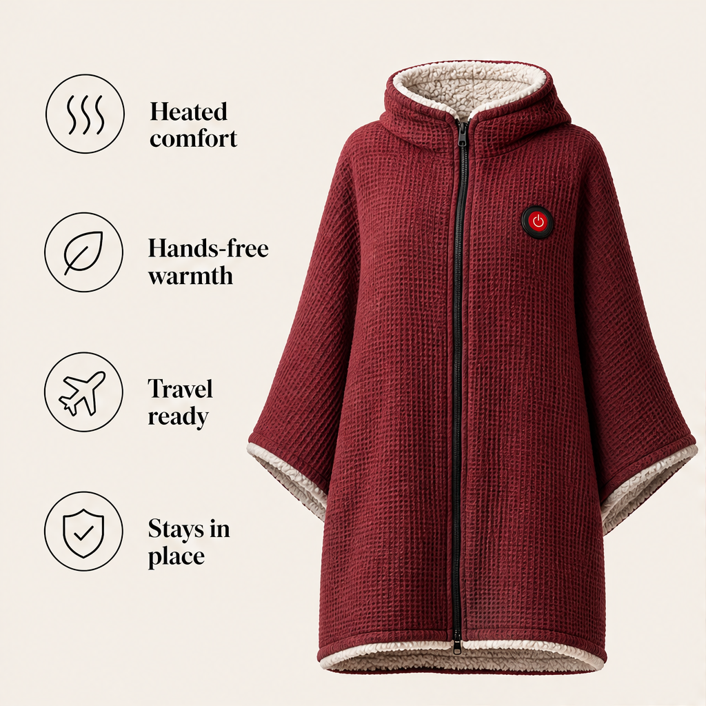 Warmora – Wearable Heated Blanket with Hands-Free Cozy Warmth + 50% OFF features