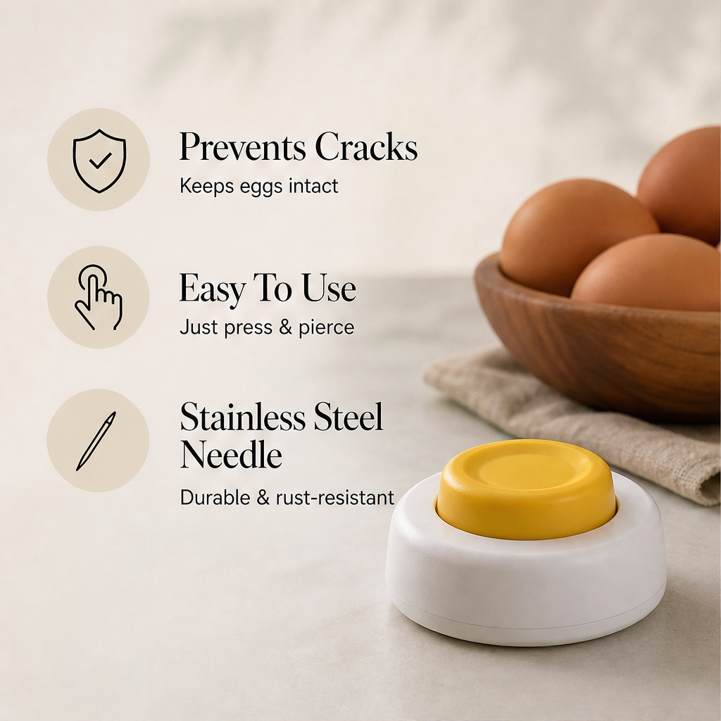 Pierlume – One-Press Stainless Steel Egg Piercer, 2-Pack + 50% OFF features