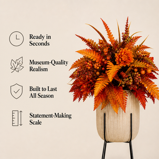 Foxglen – Full Layered Harvest Autumn Floral Arrangement + 50% OFF features