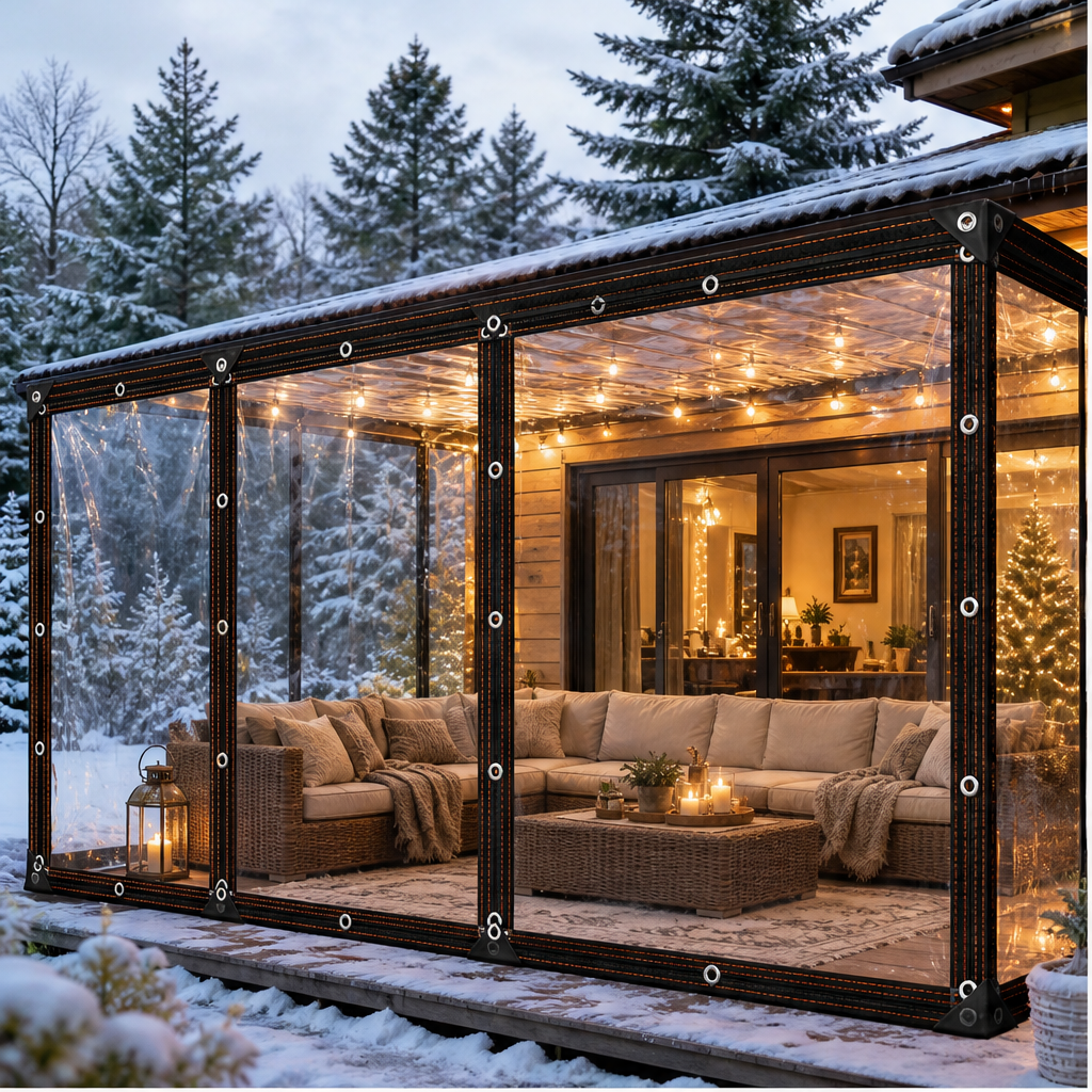 Hearthguard – Clear Waterproof Windproof Outdoor Patio Tarp + 50% OFF lifestyle