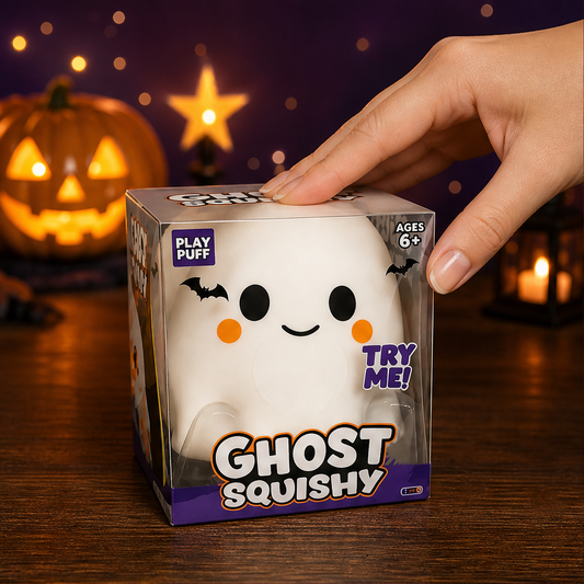 Squishly – Slow-Rising Ultra-Soft Ghost Squishy Stress Toy + 1+1 FREE lifestyle