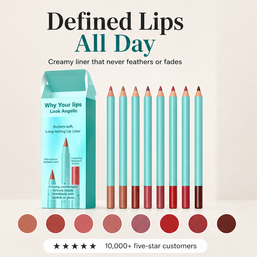 Linequeen – Waterproof Matte 8-Shade Lip Liner Pencil Set + BUY 1 + PICK 1 FREE COLOR features
