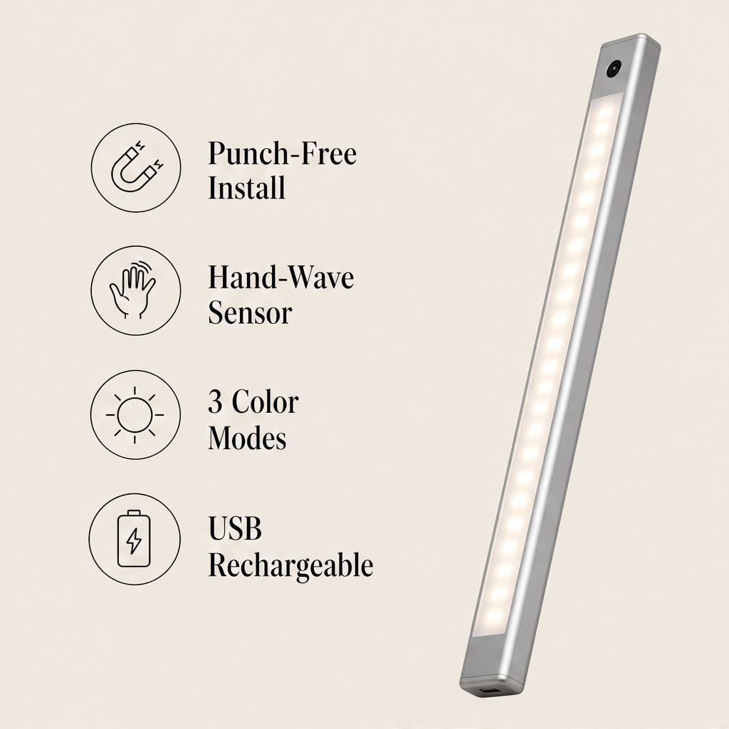 Glowmere – Motion Sensor Magnetic Rechargeable LED Cabinet Light + 50% OFF features