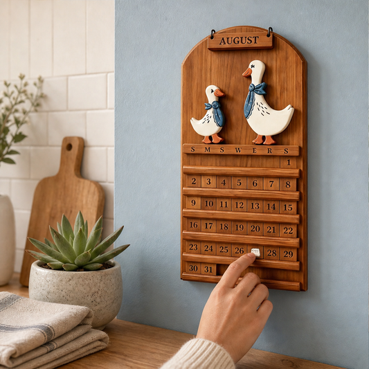 Quackwick – Hand-Painted 3D Duck Wooden Perpetual Wall Calendar + 50% OFF lifestyle