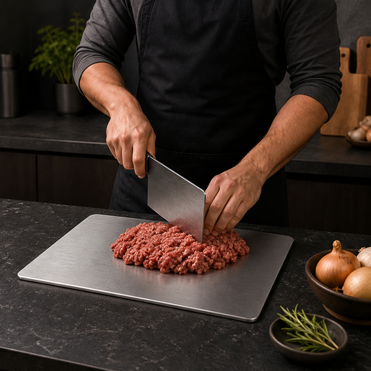 Steelbury – Hygienic Double-Sided Stainless Steel Chopping Board + 50% OFF lifestyle