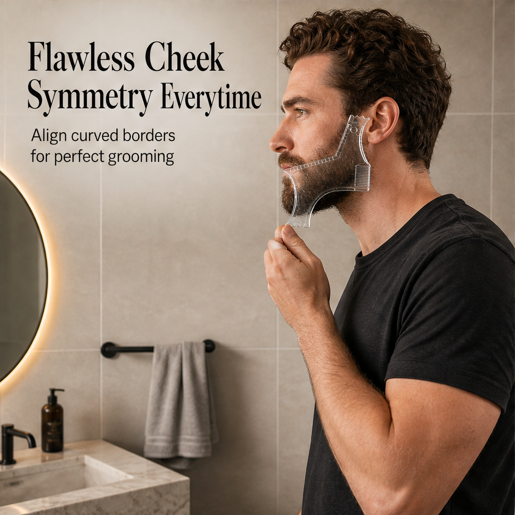 Jawline – Symmetrical Contour Beard Shaping Template + 50% OFF features