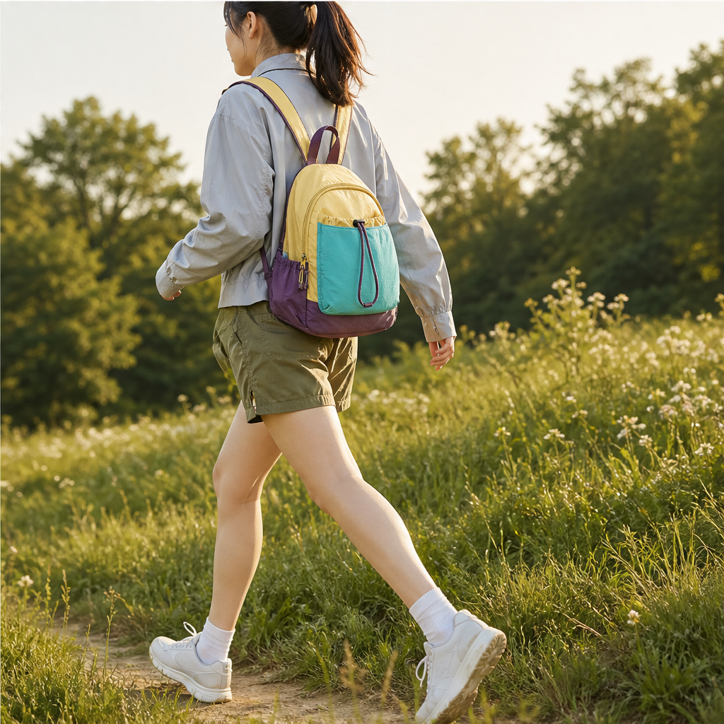 Colormee – Lightweight Water-Resistant Color Block Mini Backpack + 50% OFF features