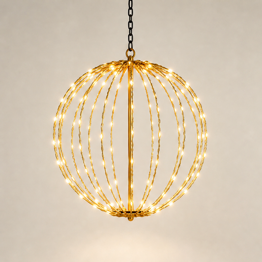 Emberglobe – Collapsible 360° Glow Hanging LED Sphere Light + 50% OFF Gold