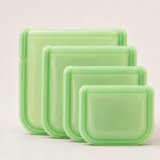 Seelok – Leak-Proof Reusable Silicone Food Storage Bags Set + 50% OFF Green