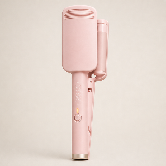 Wavora – Deep U-Barrel Heat Protect Wavy Curling Iron + 50% OFF Pink