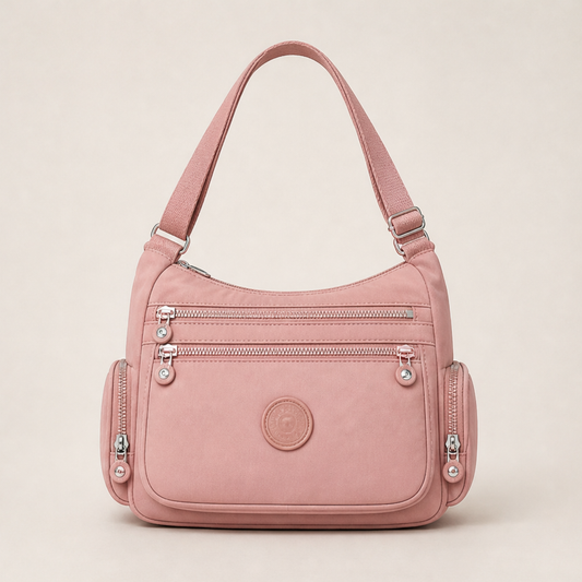 Satchelwick – Multi-Pocket Anti-Theft Nylon Crossbody Bag + 50% OFF Pink