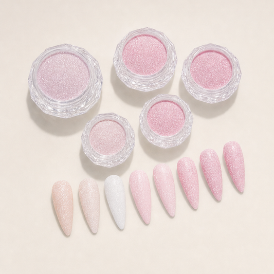 Sugarlume – Pastel Sugar-Coated Nail Glitter Set + BUY 1 + PICK 1 FREE COLOR Pink