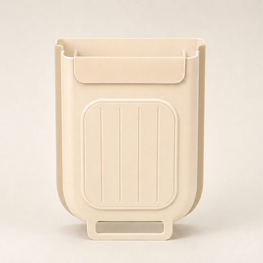 Tidyfold – Hanging Collapsible Kitchen Trash Can + 50% OFF Beige
