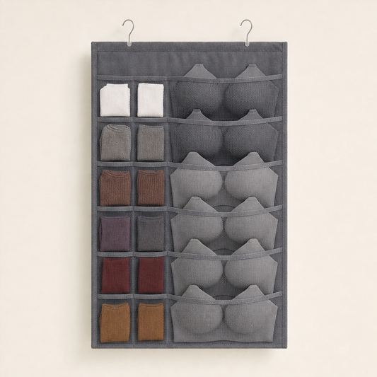 StowLoft – Double-Sided Mesh Hanging Underwear Organizer Charcoal