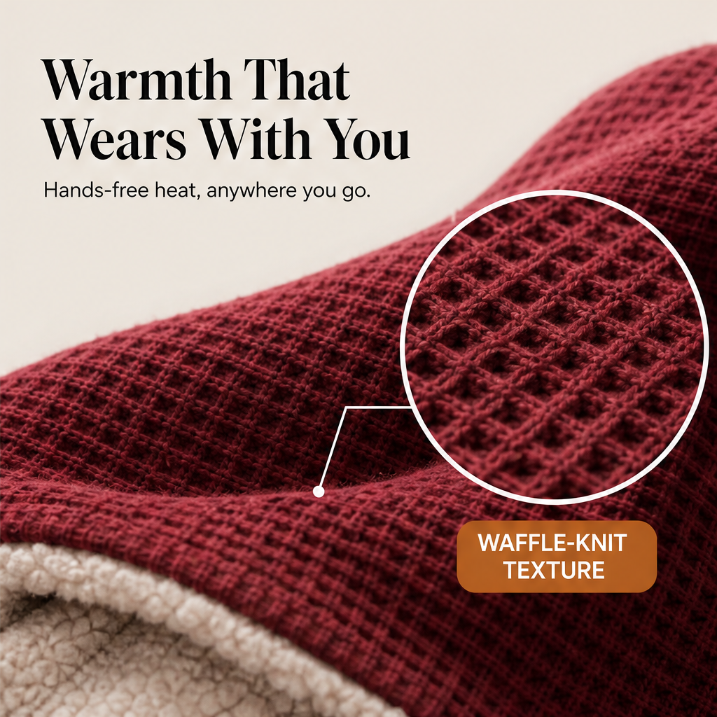 Warmora – Wearable Heated Blanket with Hands-Free Cozy Warmth + 50% OFF features