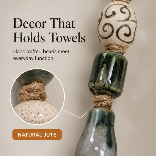 Hearthbead – Boho Wood Ring Beaded Towel Hanger + 50% OFF features