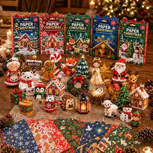 Foldhaven – 250-Sheet, 5-Theme DIY Paper Christmas Craft Kit + 50% OFF lifestyle