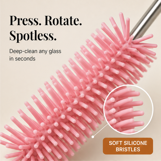 Spinora – Press-Activated Rotating Silicone Glass Cleaning Brush + 50% OFF features