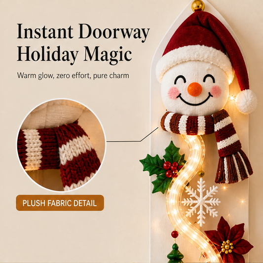 Glowmere – Snowman LED Spiral Doorway Hanging Light + 50% OFF features