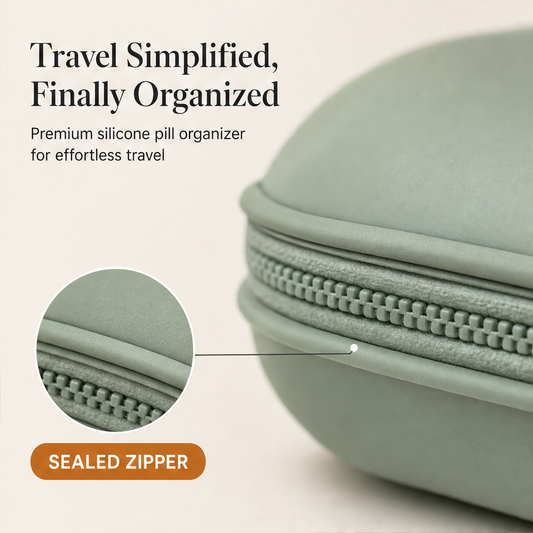 Doselock – Waterproof 7-14 Day Pill Organizer with Sealed Zip Case + 50% OFF features