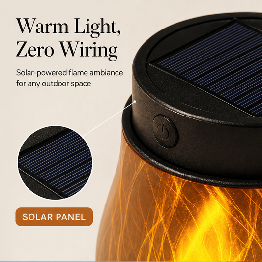 Emberholm – Solar Flickering Flame Lantern with Rope Handle + 50% OFF features