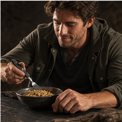 TrailFork – Compact 4-in-1 Stainless Steel Folding Utensil Set lifestyle
