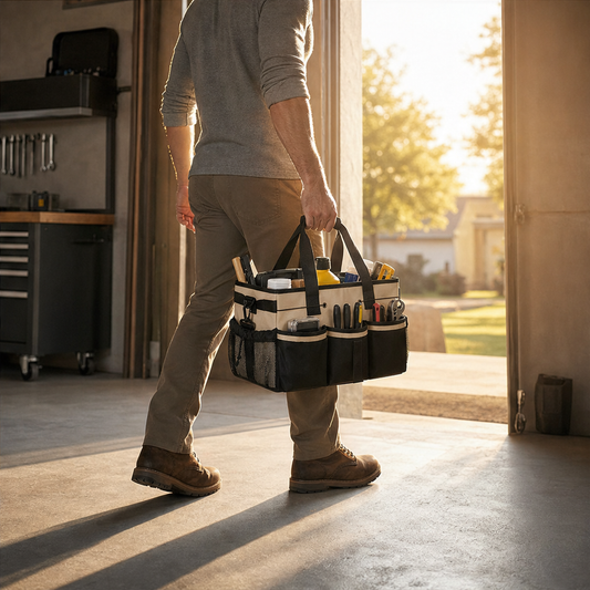 Stowmarch – Reinforced Multi-Pocket Utility Tote for Tools & Garage Gear + 50% OFF lifestyle